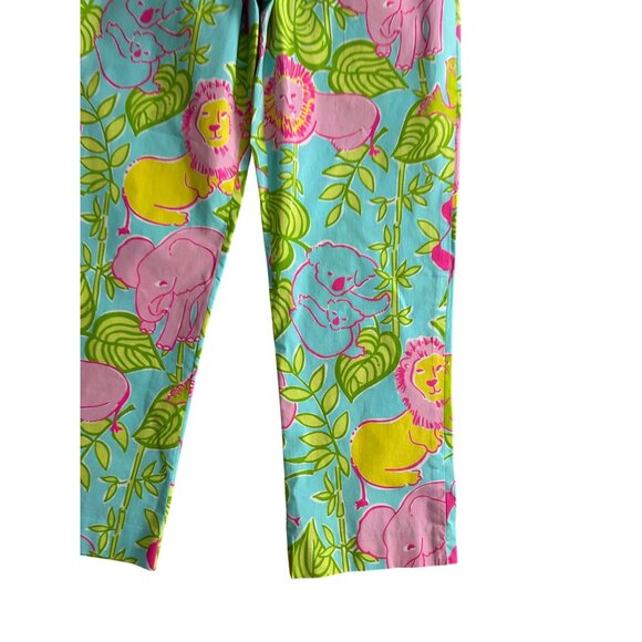 LILLY PULITZER Lilly's Zoo Vintage Cotton Blend Cropped Pants Size 6 - Picture 6 of 11